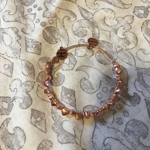 Alex and Ani rose gold hearts bangle